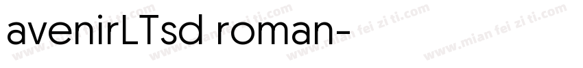 avenirLTsd roman字体转换